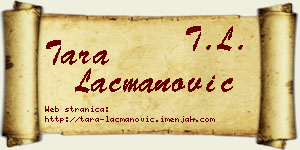 Tara Lacmanović vizit kartica